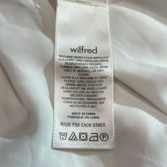 Aritzia Wilfred Hankie Blouse White | Size Medium - Picture 12 of 13